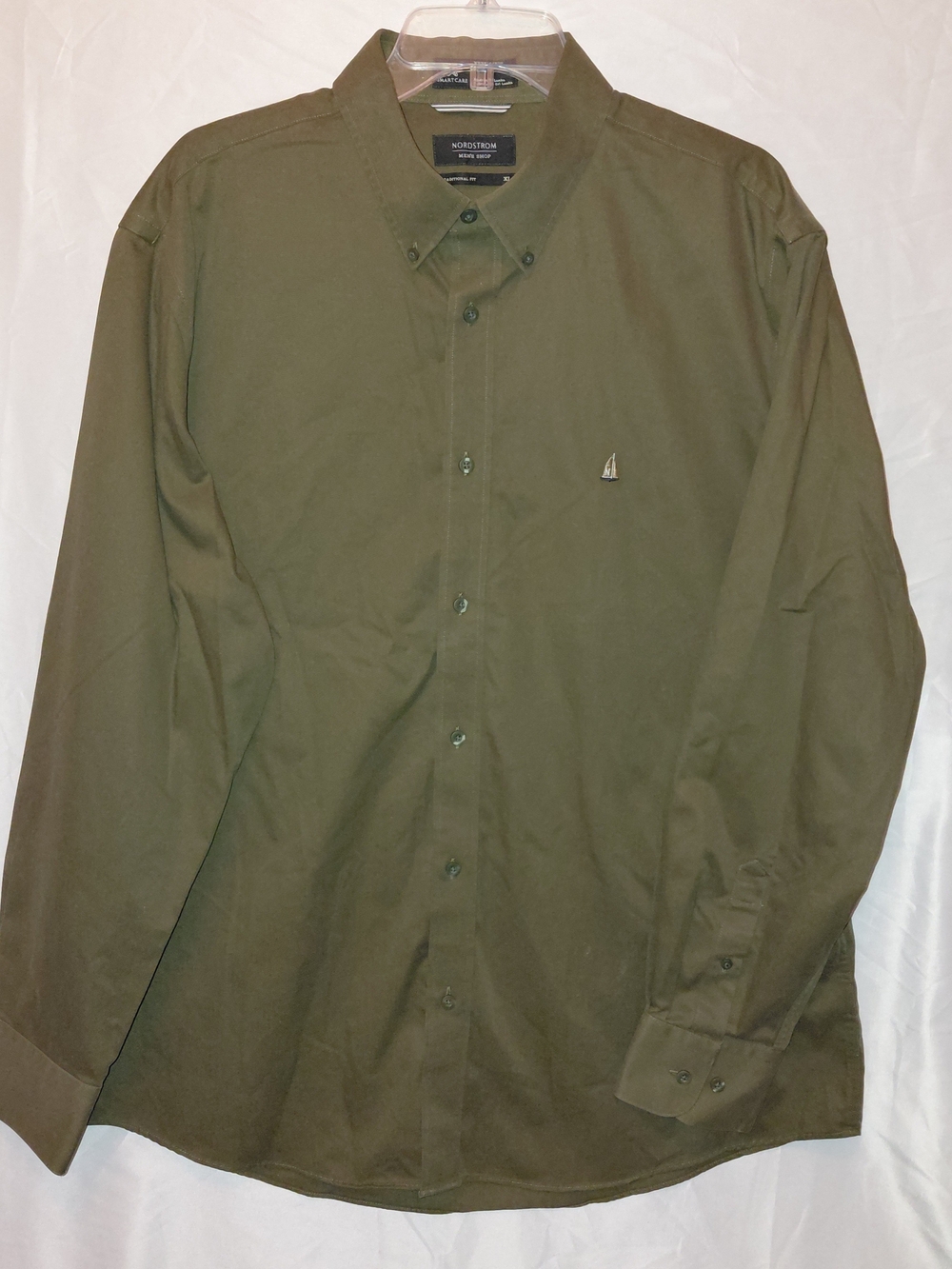 Nordstrom Men’s Olive Button-Down Dress Shirt #2635